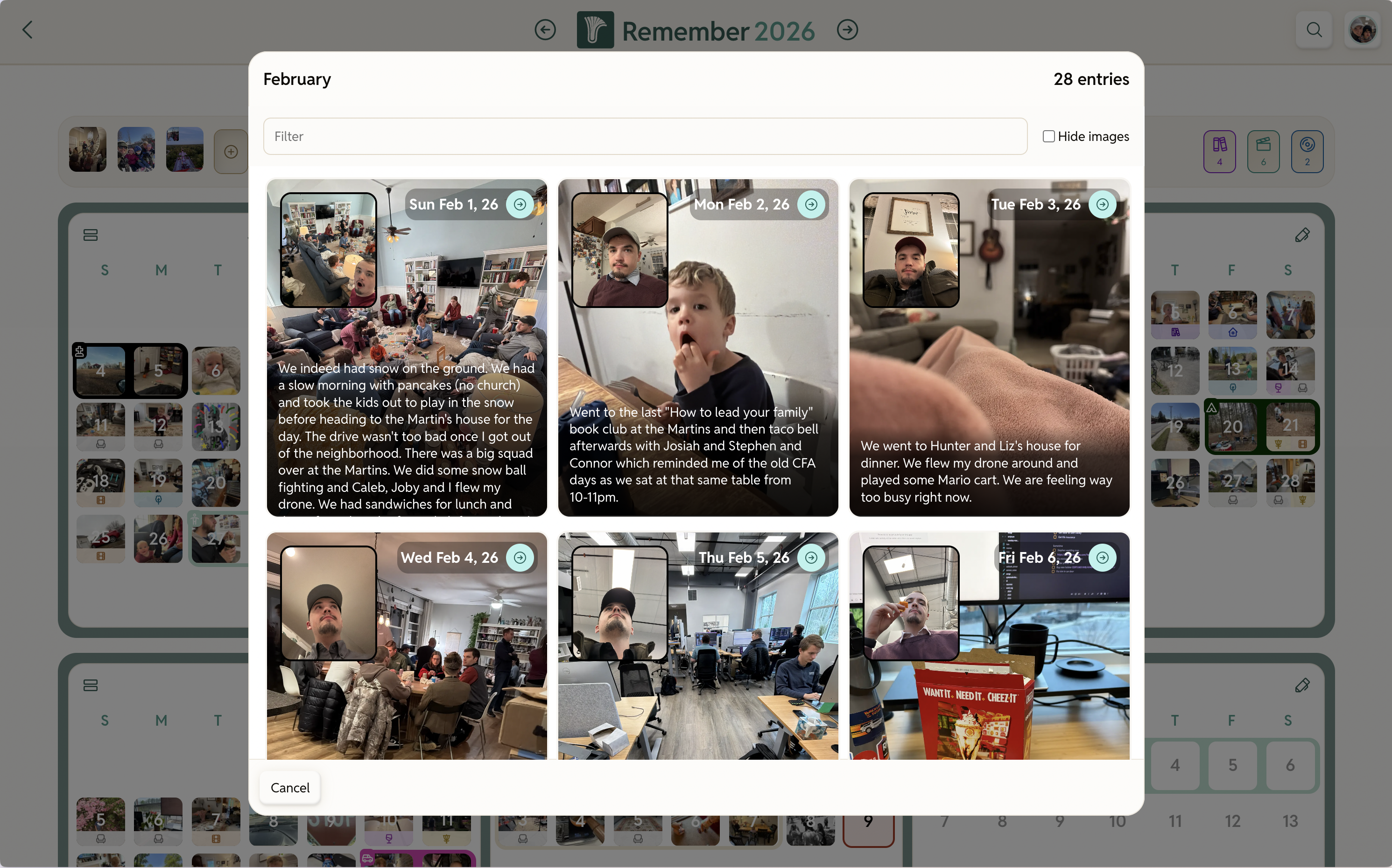 Simple journaling interface